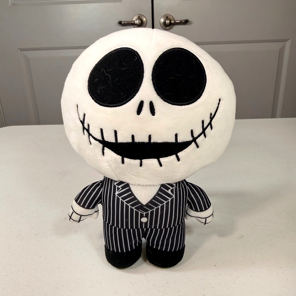 Disney Ruz Jack Skellington Plush Nightmare Before Christmas Pinstripe Suit 8"